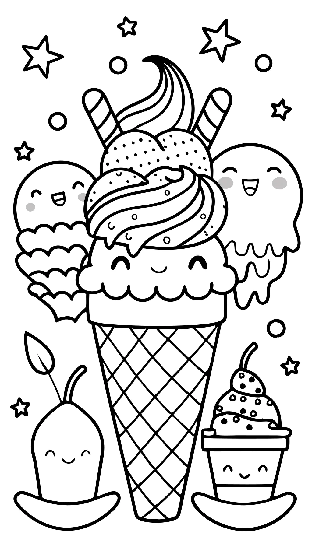 coloring pages for ice cream